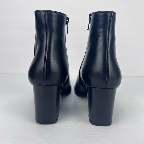 EUC LAMICA Black Soft Leather Block Heel Women's Booties Made in Italy - Picture 5 of 10